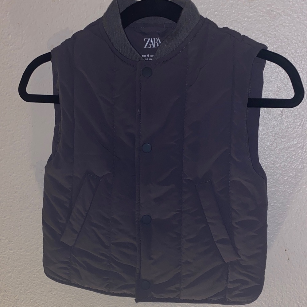 ZARA kids Quilted Puffer Vest - grey
